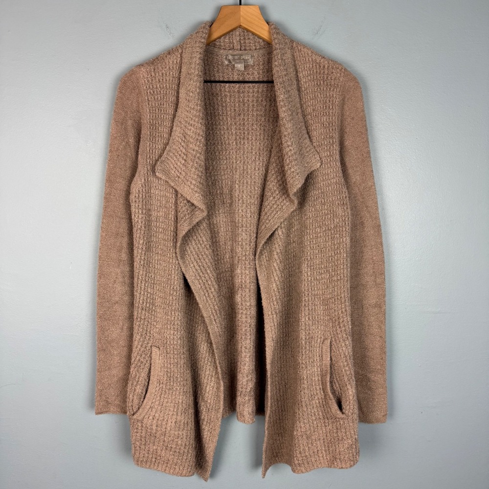 Barefoot‎ Dreams CozyChic Lite Women's M Coastal Cardigan Sweater Shawl Collar